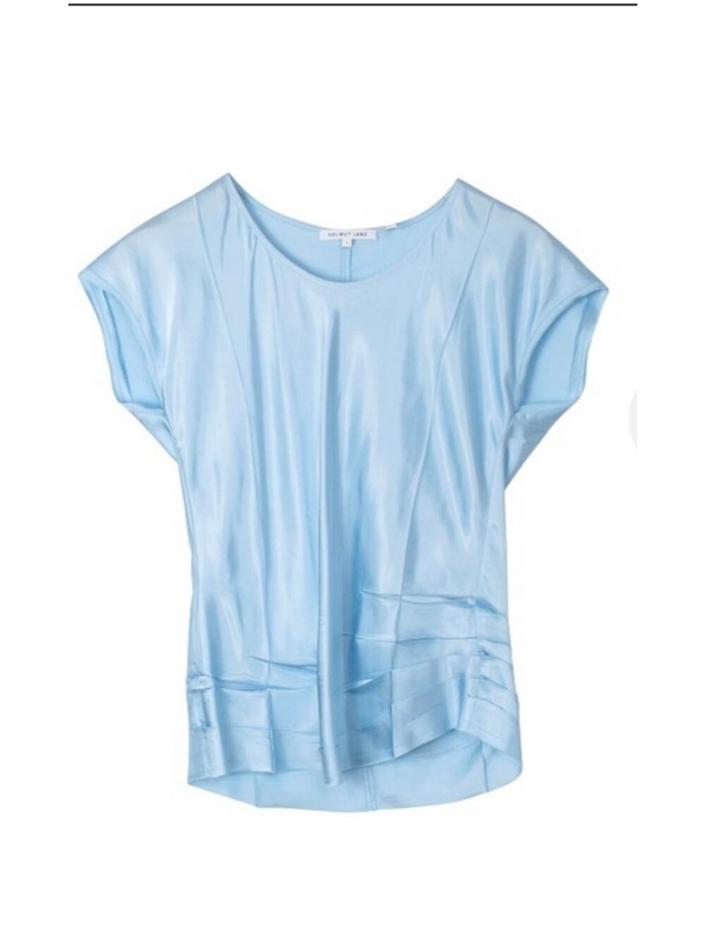 Helmet Lang Scoop Neck Bias Top in color Lark
